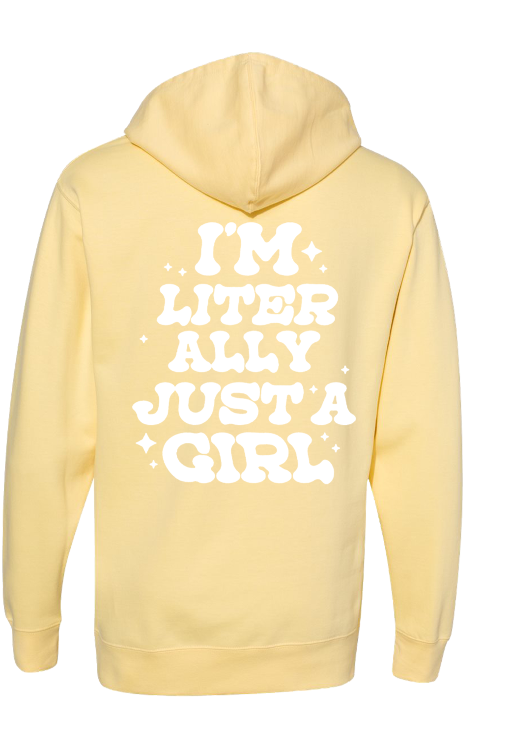 Just A Girl Hoodie - Light Yellow