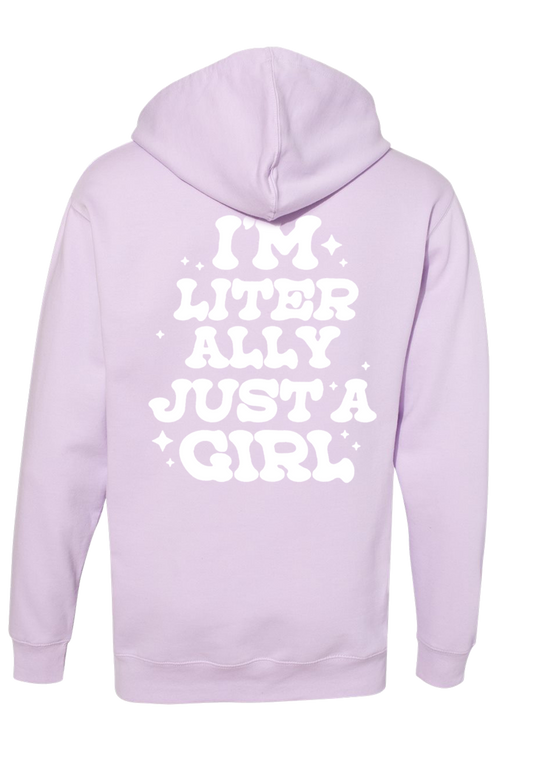Just A Girl Hoodie - Lavender