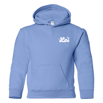 Just A Girl Youth Light Blue Hoodie